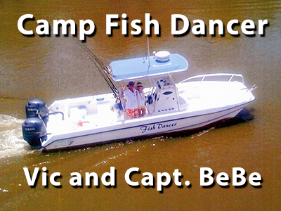 Camp Fish Dancer - Vic and Capt. BeBe - Traiteur Sponsor