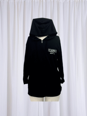 Lightweight Black Zippered Hoodie (Adult)